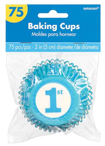 1st Birthday Blue Cupcake Papers - Click Image to Close